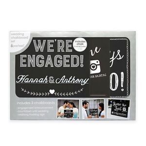 Engagement Photo Announcement Chalkboard Set
